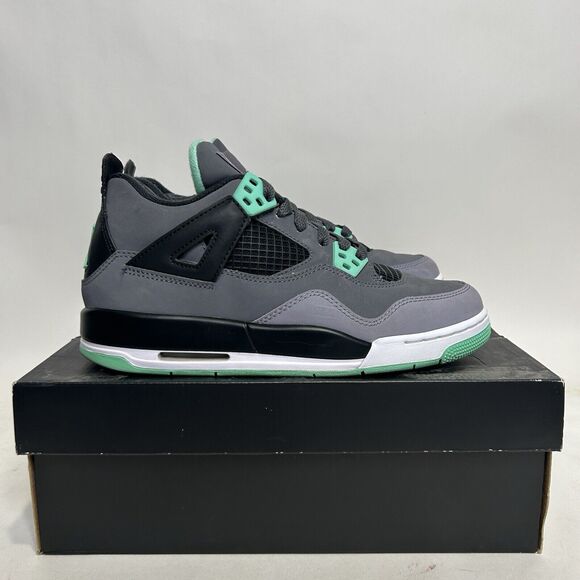 Nike Shoes Air Jordan 4 Retro BG “Green Glow” 2024 - Picture 4 of 8